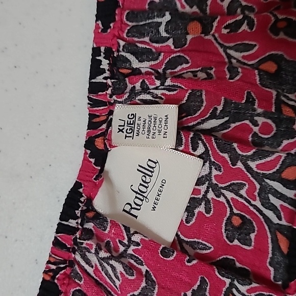 Rafaella women's 3/4 length sleeve top with tassels size XL - Picture 3 of 10